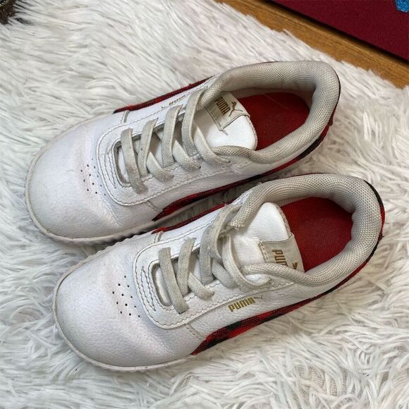 PUMA Carina Winter Plaid GirlsSneakers Size 10C Multicolor Athletic Shoes - Picture 2 of 8
